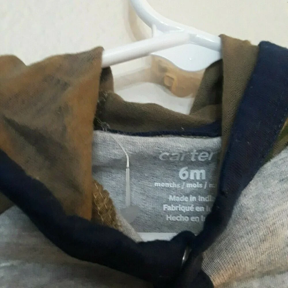 Carter's Gray and Camouflage Bodysuit